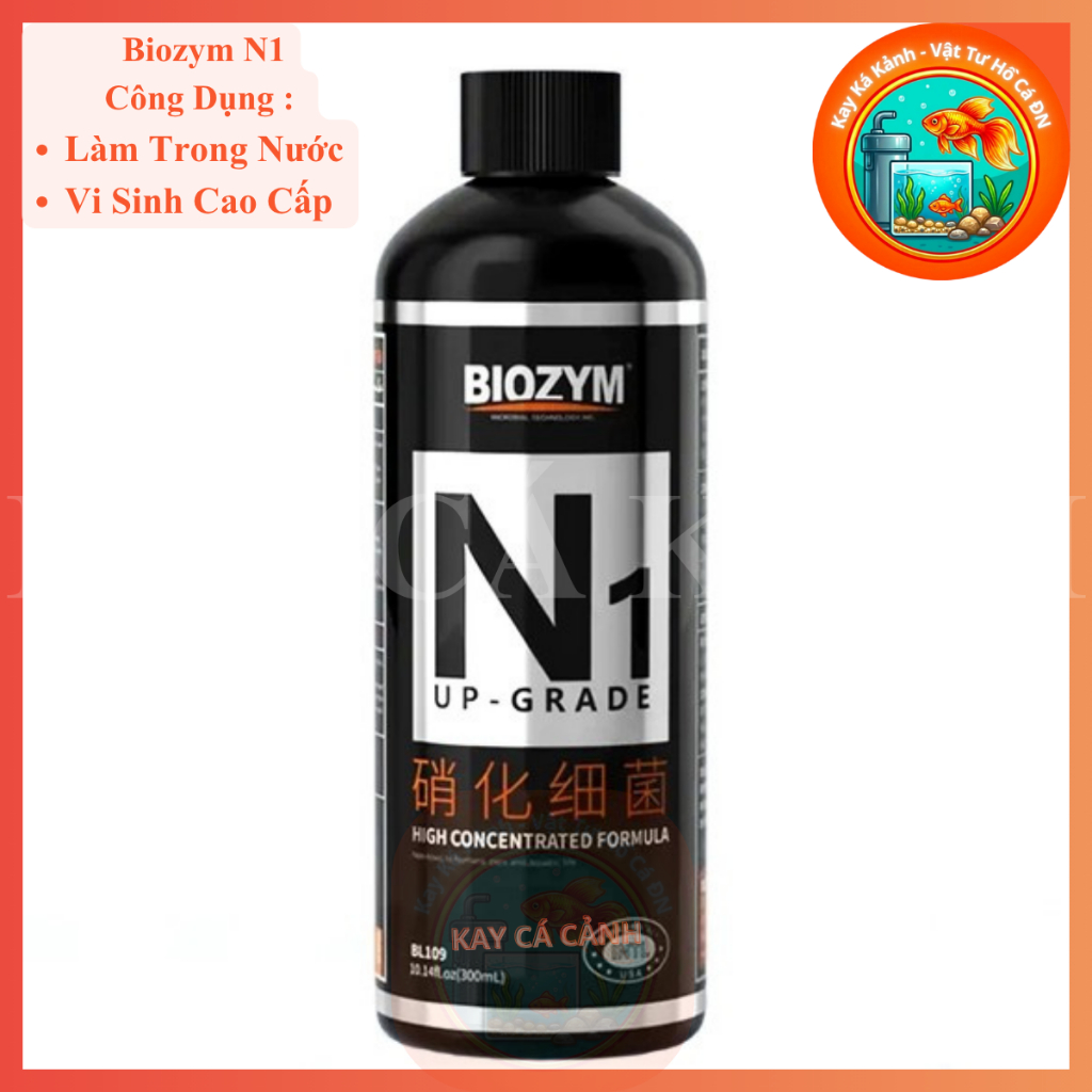 Vi Sinh Biozym N1 500ml | Làm Trong Nước Hồ Cá, Ổn Định Nước Bể Cá Thủy Sinh