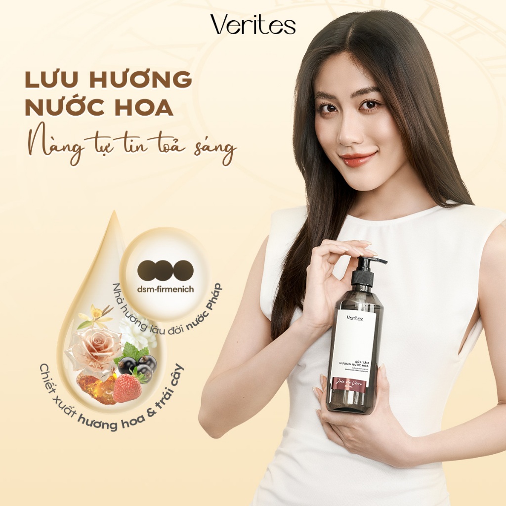 Sữa tắm hương nước hoa VERITES Body Wash Signature Collection, hỗ trợ làm sáng cấp ẩm | BigBuy360 - bigbuy360.vn