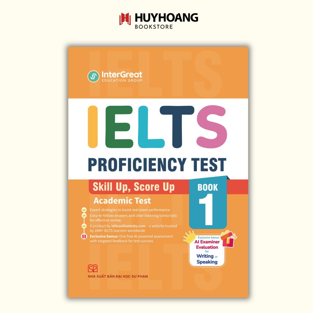Sách IELTS proficienty test Book 1:Skill up, Score up, Sách ôn IELTS cho Học sinh, Sinh Viên