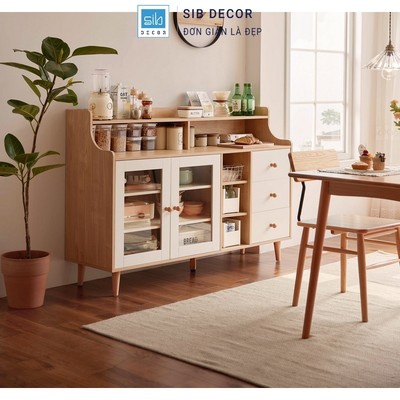 [Chỉ giao lắp tại TP.HCM] Tủ Gỗ Trang Trí Hiện Đại SIB Decor KG1204