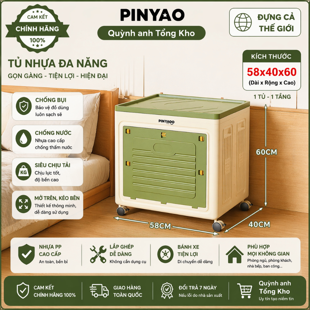 [ Hàng mới ]Hộp Đựng Đồ Đa Năng Gấp Gọn Cao Cấp Nhập Khẩu Vando, Thùng Đựng Quần Áo Có Nắp Đậy Thông