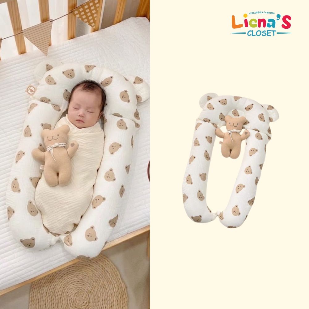 Gối Chặn Cho Bé Chữ U Vải Mềm Thoáng Khí Chống Giật Mình Dành Cho Trẻ Sơ Sinh