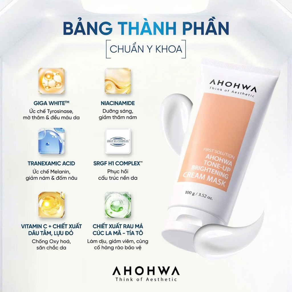 (hàng cty) ủ trắng ahohwa size 100g
