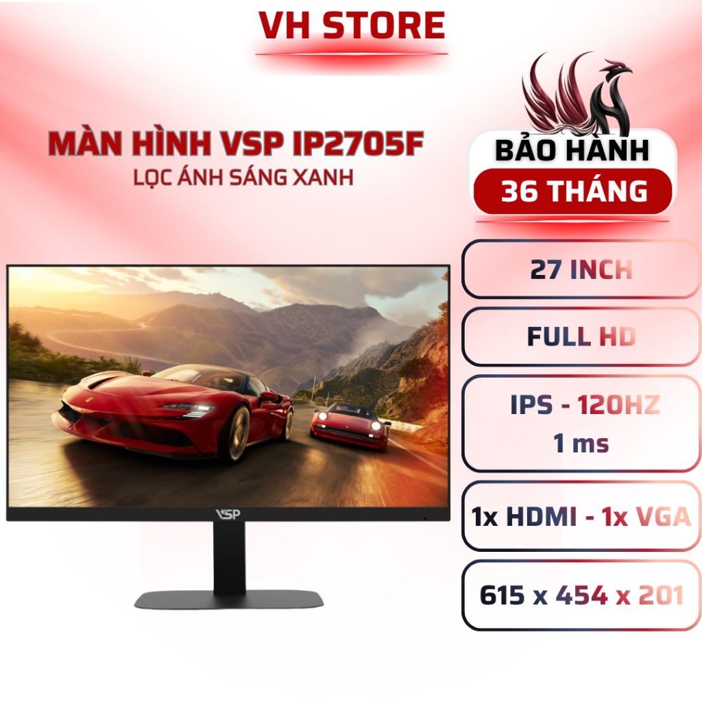 Màn Hình VSP IP2705F 27" IPS 120Hz 1ms TUV Loa - BẢO HÀNH 36 THÁNG - VHSTORE