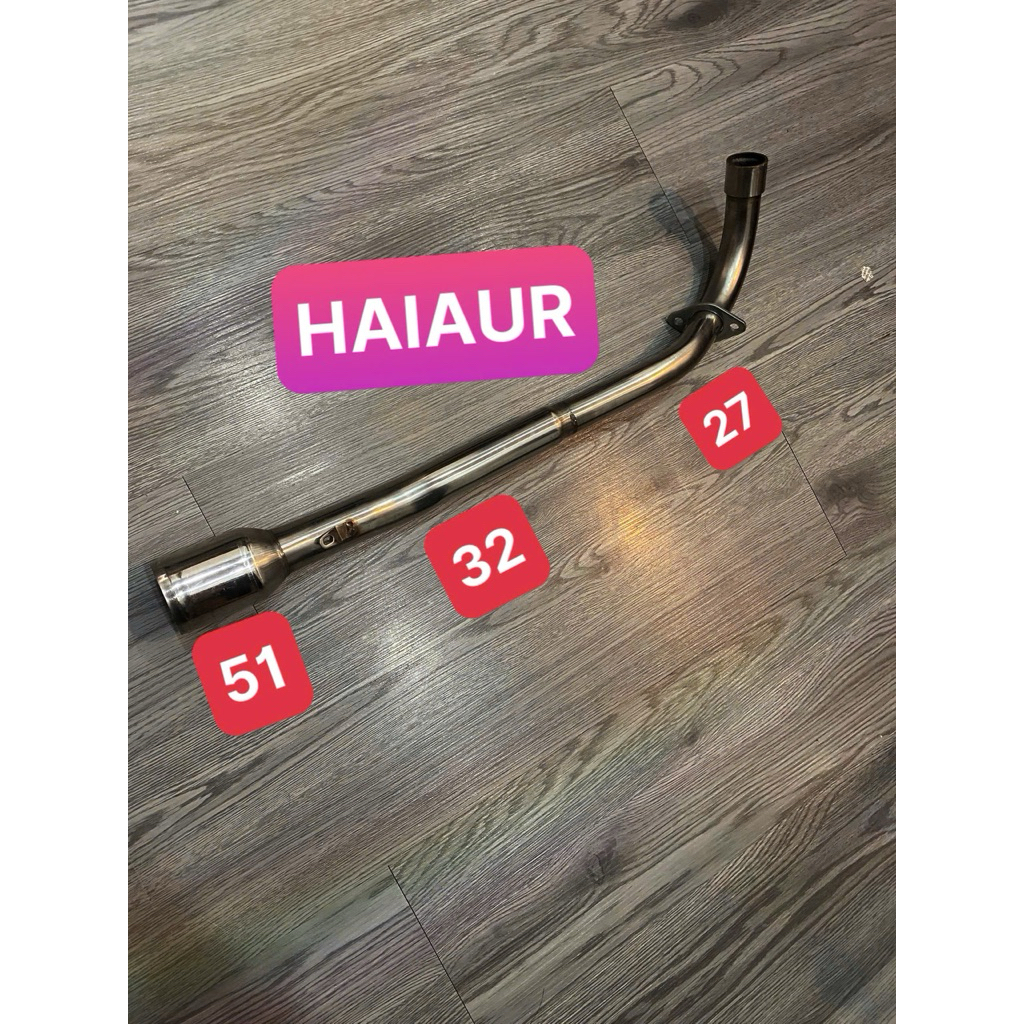 Cổ pô inox gắn pô tăng size 27-32-51 xe wave dream sirius cub sym elegant