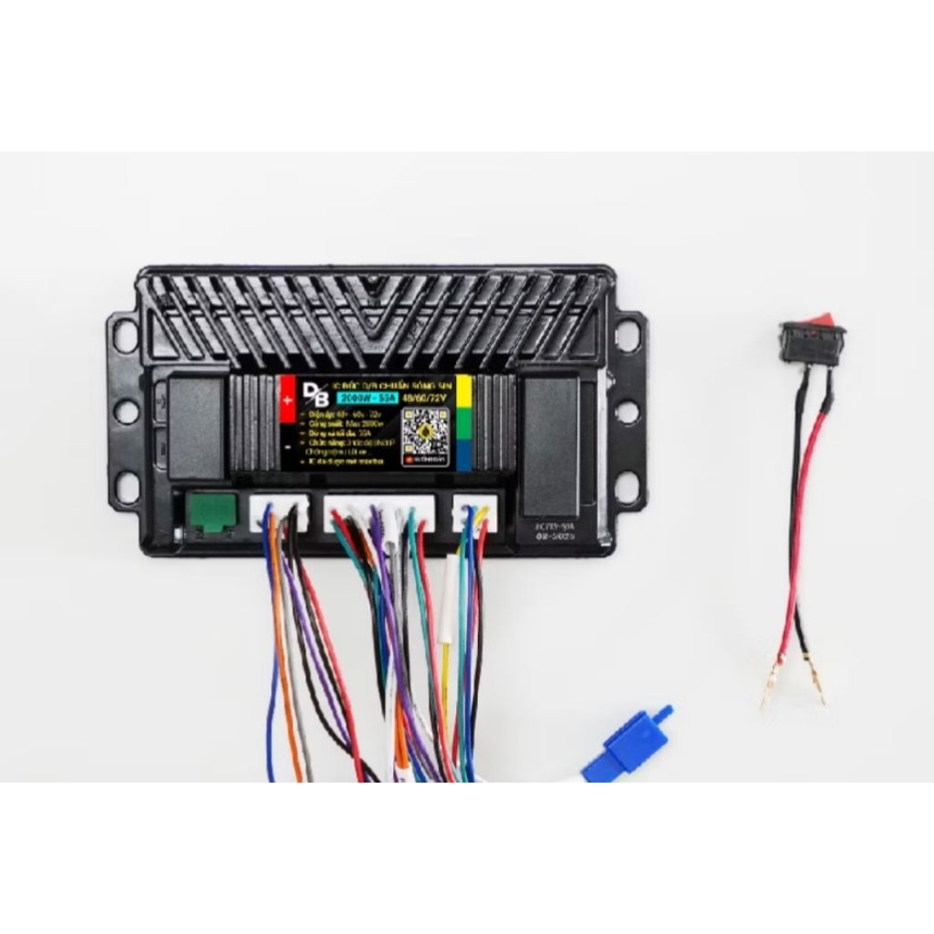 Cơ hội sở hữu [BẢN NÂNG CÂP] IC Đúc DB Đen 2000w Có Nút P | Mở Tua Sẵn |60V - 72V |Dòng Xả 55A| IC C