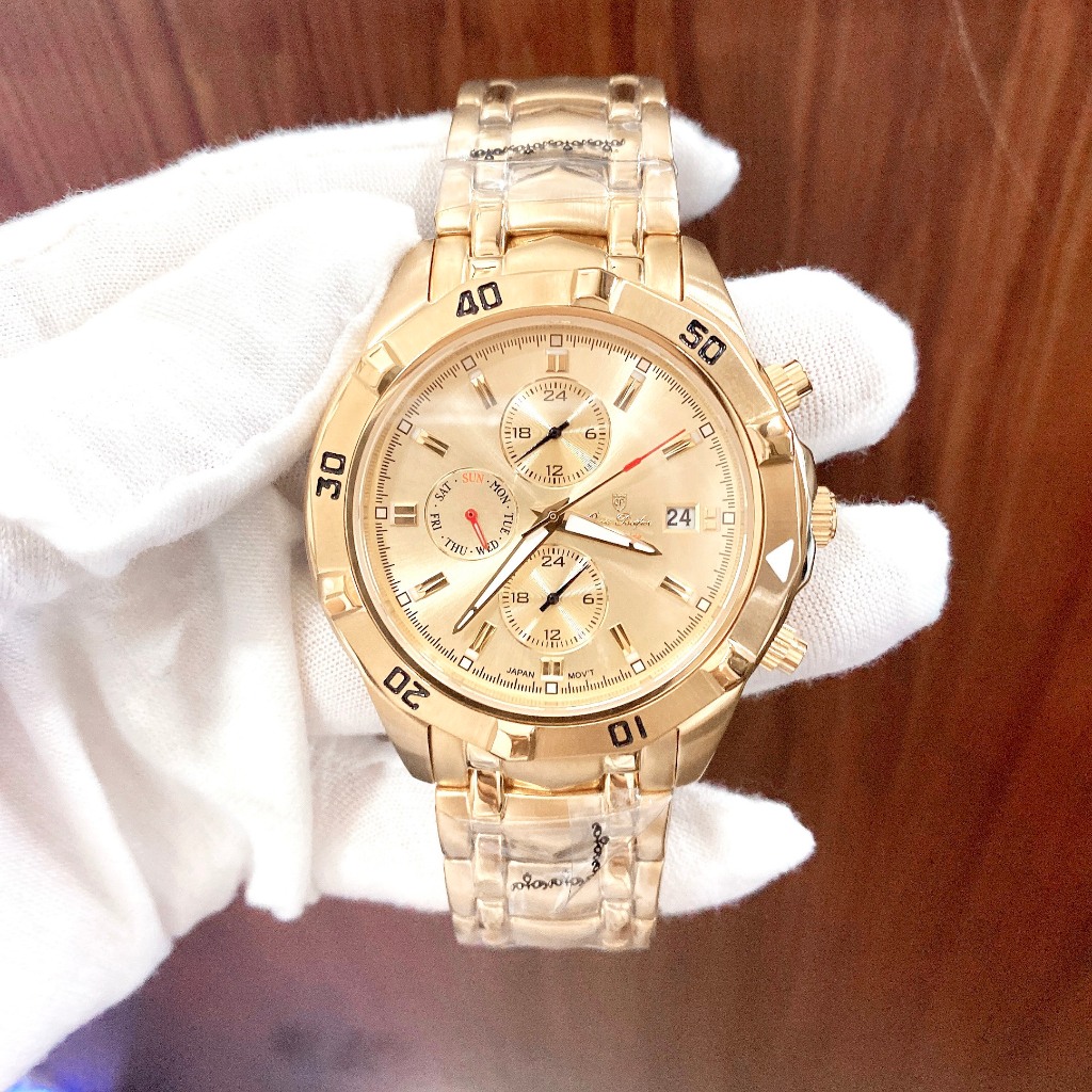 Đồng hồ đeo tay nam thể thao 0asis OP máy pin size 44mm fullbox dây kim loại cao cấp chống nước