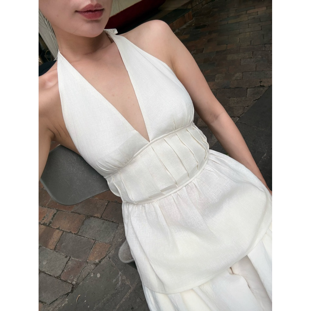 Áo Yếm Linen Cotton Mùa Hè Khoe Lưng Gợi Cảm • Neidy