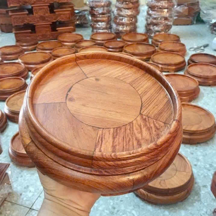 Đế kê, Kỷ đế tròn gỗ hương cao 6 cm kê bát hương, kê tượng, vật phẩm phong thuỷ