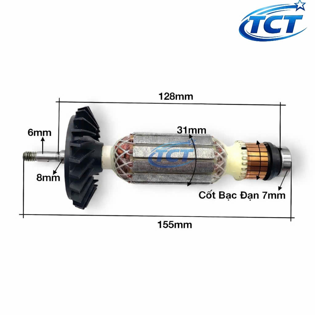 (Hàng DCA) Rotor mài BOSCH GWS 750-100, GWS 750-125 dây đồng 220V
