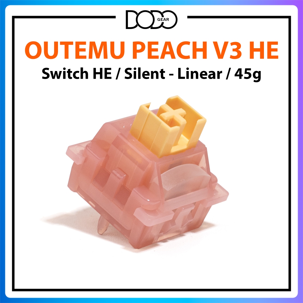 Switch Outemu Magnetic Silent Peach V3 HE Linear 45g công tắc bàn phím Switch Outemu Silent Peach V3