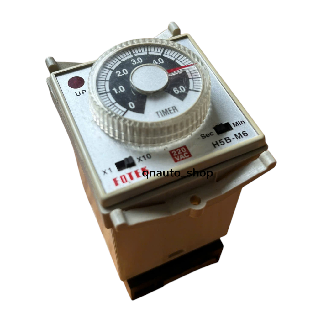 Timer hẹn giờ Fotek H5B-M6 Timer 220VAC chính hãng hàng tháo máy – Điều chỉnh thời gian Sec/Min, độ 