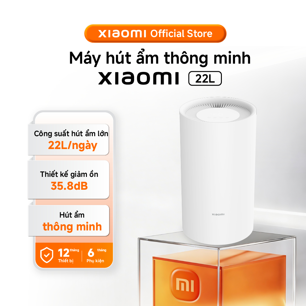 Xiaomi Máy hút ẩm thông minh Smart Dehumidifier | Công suất hút 22L/ngày | Điều khiển qua App - BH 1