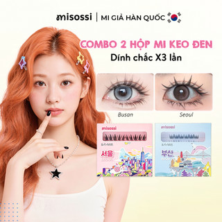 Combo Mi Giả misossi Busan Seoul Sẵn Keo, Dáng Hoa Hướng Dương, Dáng Vuốt Mèo, Tiện Lợi Khi Sử Dụng