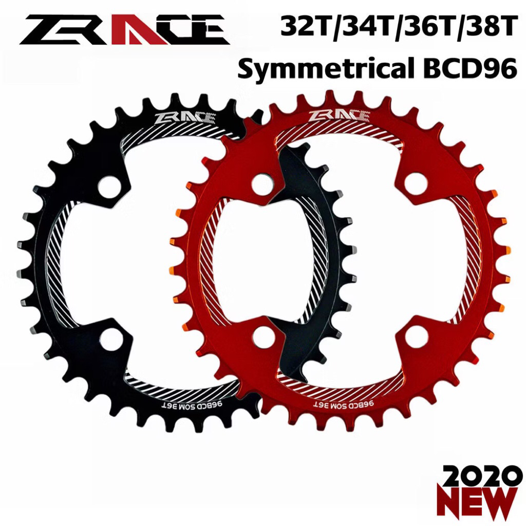 Đĩa trước Zrace 36T 96BCD SOM Hợp Kim Nhôm Xích CNC MTB Xe Đạp Vòng Tròn Crankset Đĩa Đơn Vickers 96