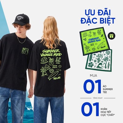 Áo thun nam ngắn tay DGC dáng suông họa tiết mùa hè mát mẻ phù hợp đi biển, du lịch - SATBF139M