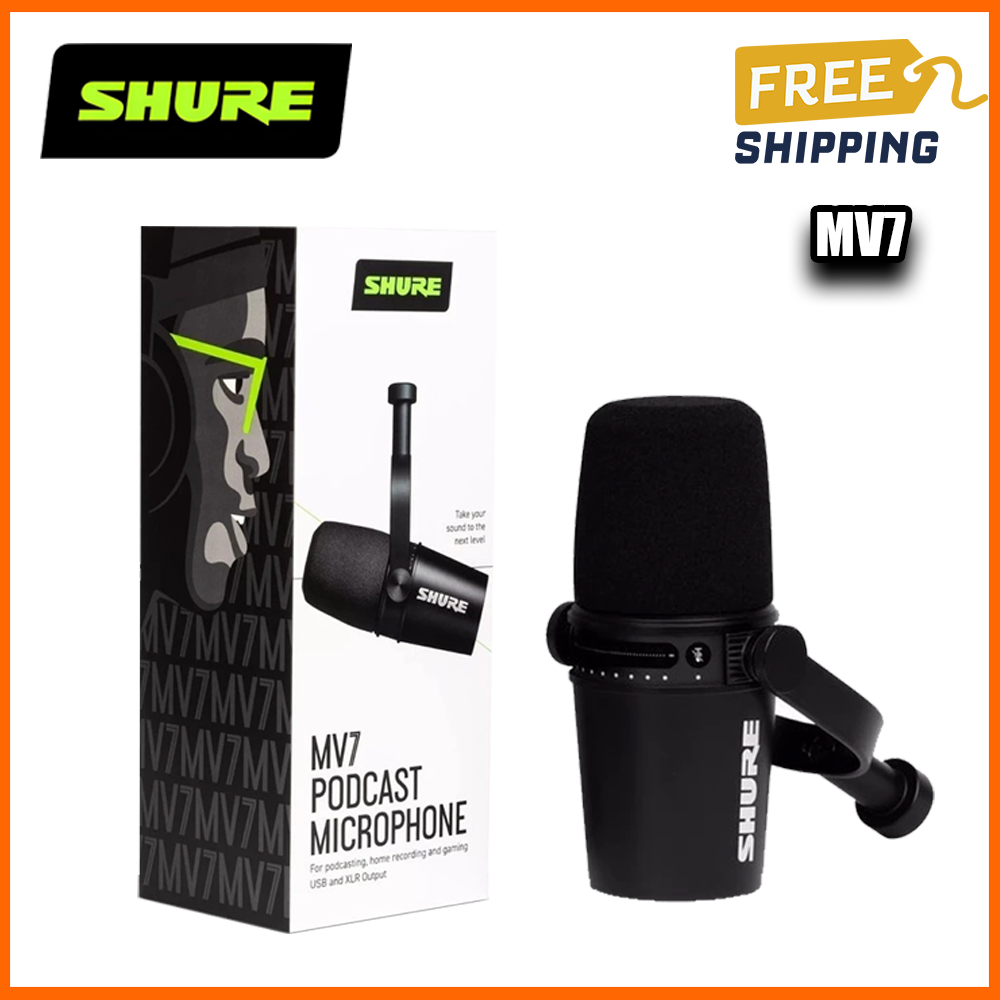 Micro USB Shure MV7 dùng để ghi âm thanh và podcast