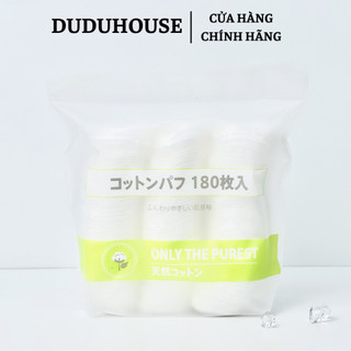 Bông Tẩy Trang Miniso 180 Miếng Cotton Không Xơ, Mềm Mại Dịu Da