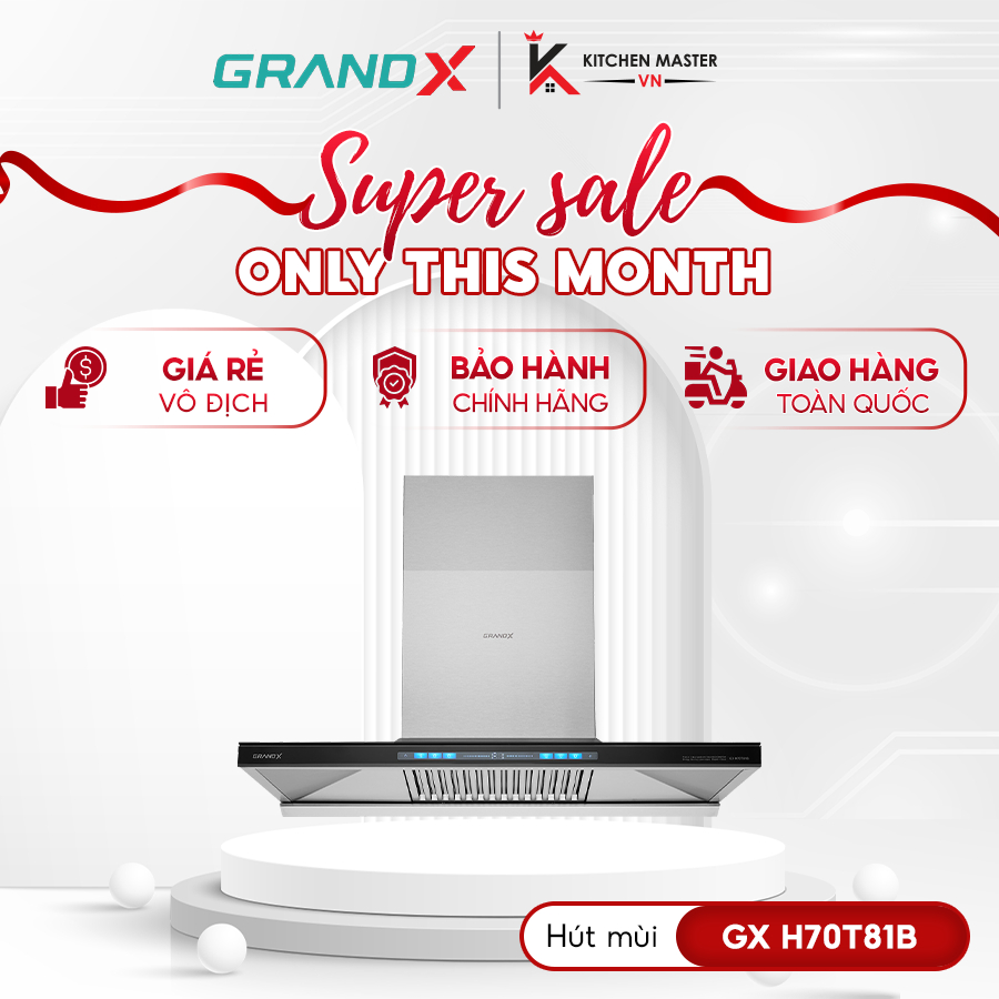 Hút Mùi Grandx GX H70T81B / GX H70T81SB -Máy Hút Mùi Gia Dụng Việt