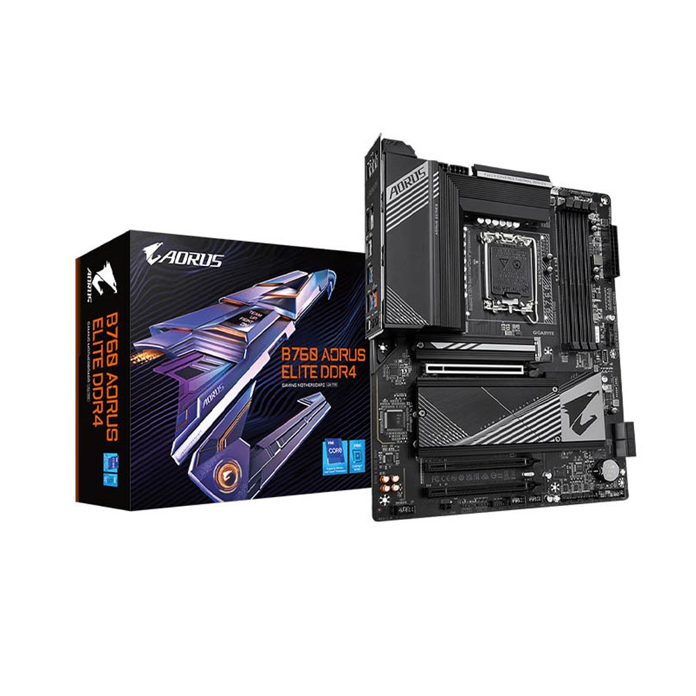 Mainboard GIGABYTE B760 AORUS ELITE DDR4 (Intel B760, LGA1700, ATX, 4 khe RAM) NEW