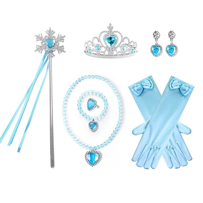 Phụ kiện Vương miện, Tóc Elsa, Đũa thần công chúa Elsa, Rapunzel cho bé gái