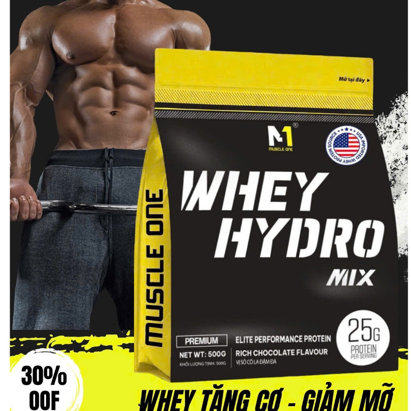 Whey protein Hydro Mix M1 - Hỗ trợ tăng cơ hiệu quả nhanh kèm tặng Bình lắc - Hàng Chính Hãng