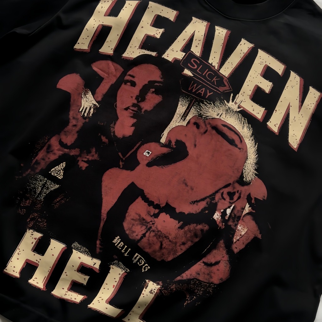 [ SS26 Collection ] SLICK - Áo Thun Form Big Boxy "HEAVEN-HELL" Cotton 100% - Local Brand THE SLICK WAY UNISEX | BigBuy360 - bigbuy360.vn