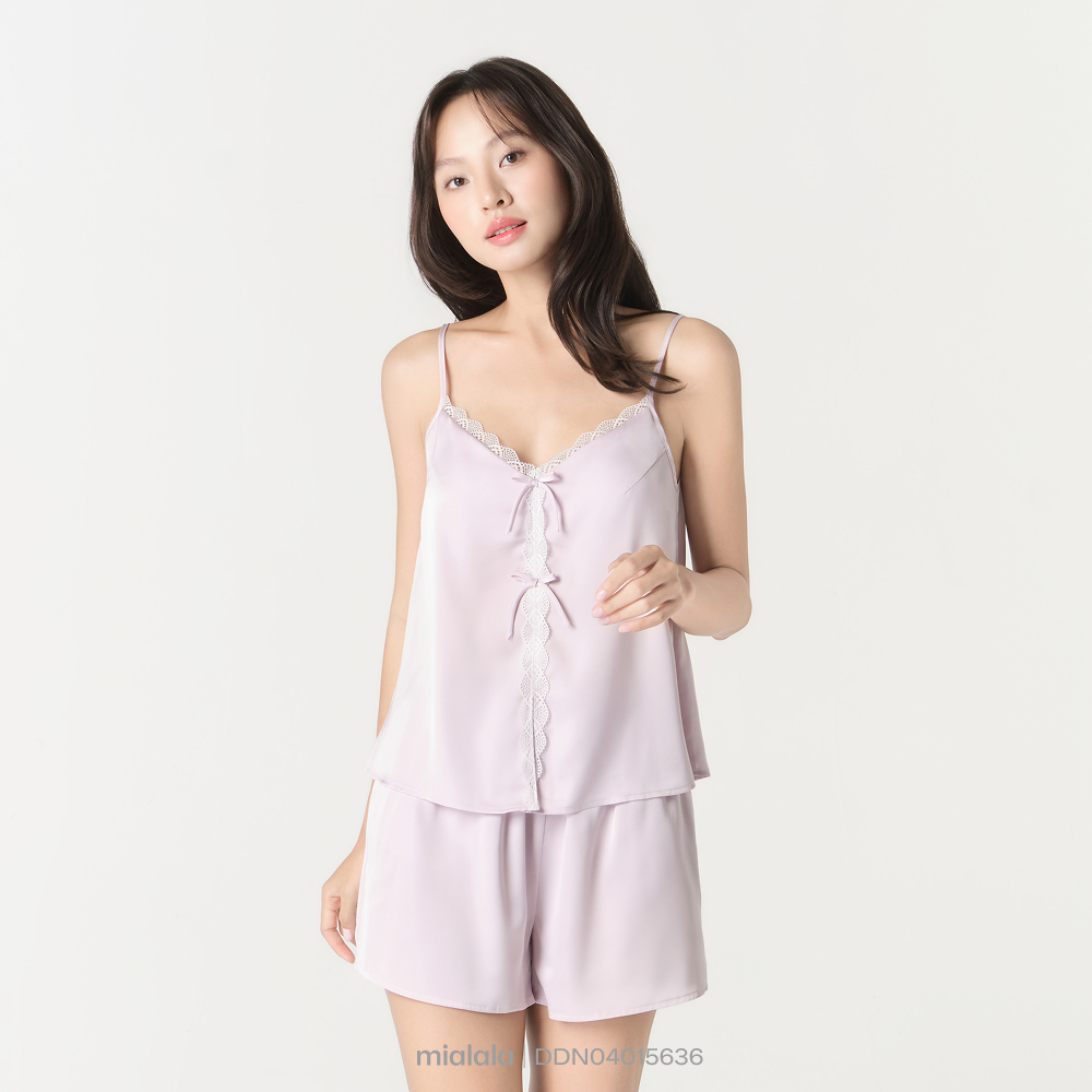 Bộ ngủ hai dây lụa latin mềm mát phối ren Mialala 5636 DDN04015636 | BigBuy360 - bigbuy360.vn
