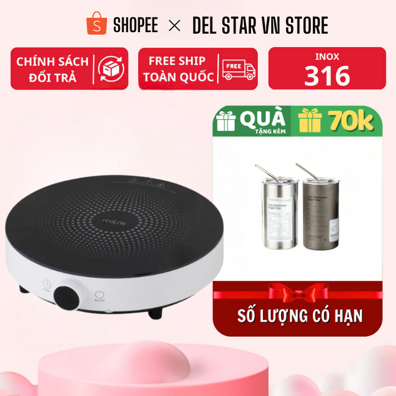 Bếp từ đơn miLife Youth Lite N2 điều chỉnh 9 mức nhiệt