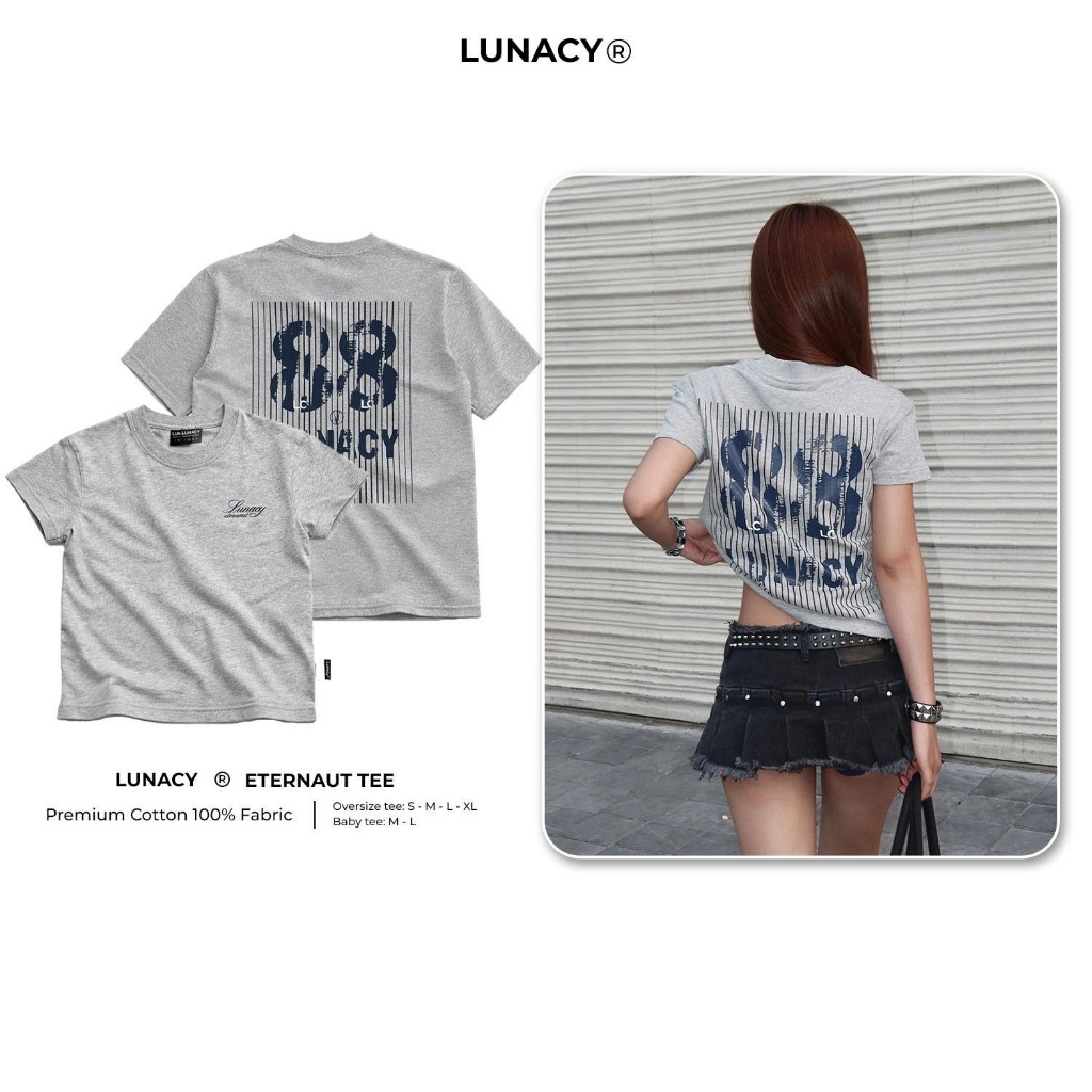 Áo Thun Eternaut Local Brand LUNACY Tee Unisex Chất Liệu Cotton Form Oversize, Baby Tee Nam Nữ