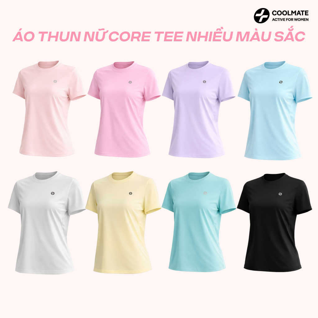 [MUA 2 GIẢM 10%] Áo chạy bộ nữ Core Tee thoáng khí - Coolmate Active For Women