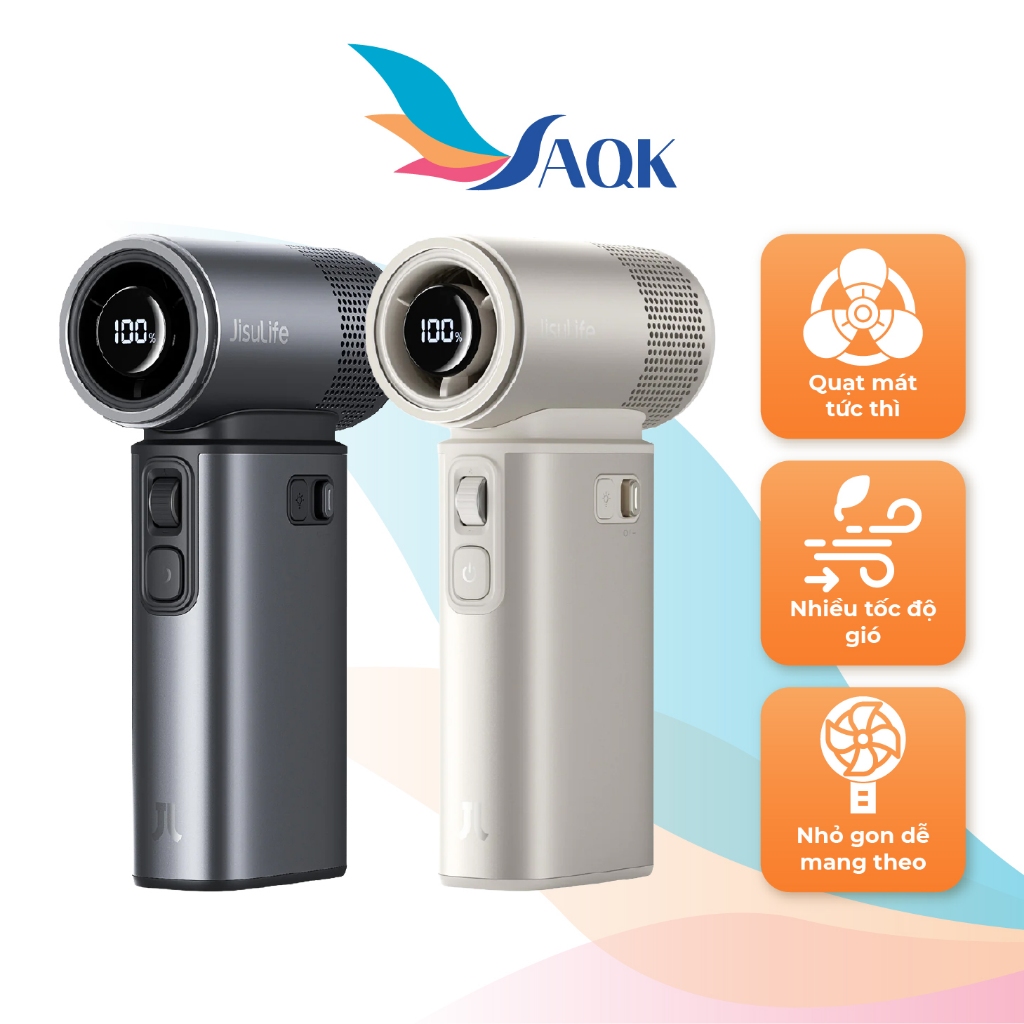 Quạt mini tích điện cầm tay Jisulife Handheld Fan Ultra2 9000mAh - Hàng chính hãng