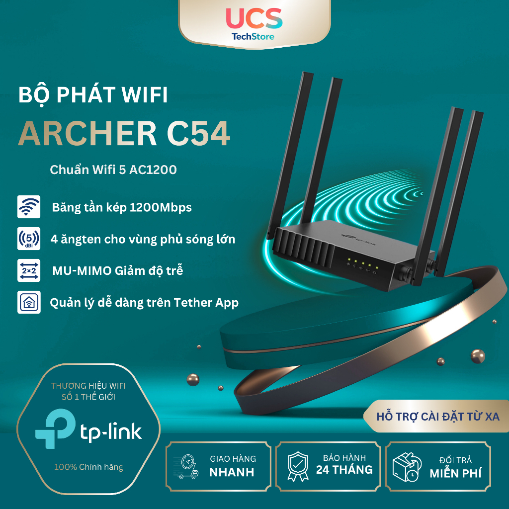 Bộ Phát WiFi TP-Link Archer C54 AC1200 – Giải pháp WiFi ổn định cho gia đình & cửa hàng nhỏ