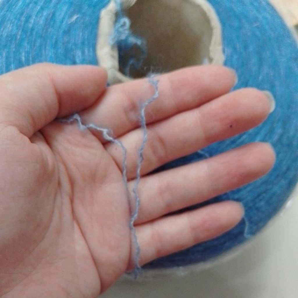 Sợi Mohair xanh loang