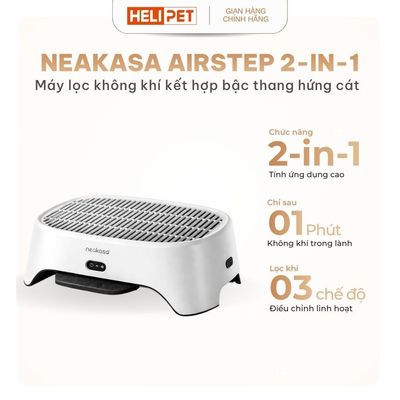 [BH 12 Tháng] Máy Lọc Không Khí Kết Hợp Chống Văng Cát Neakasa AirStep Cho Máy Vệ Sinh, Chậu Cát Cho Mèo