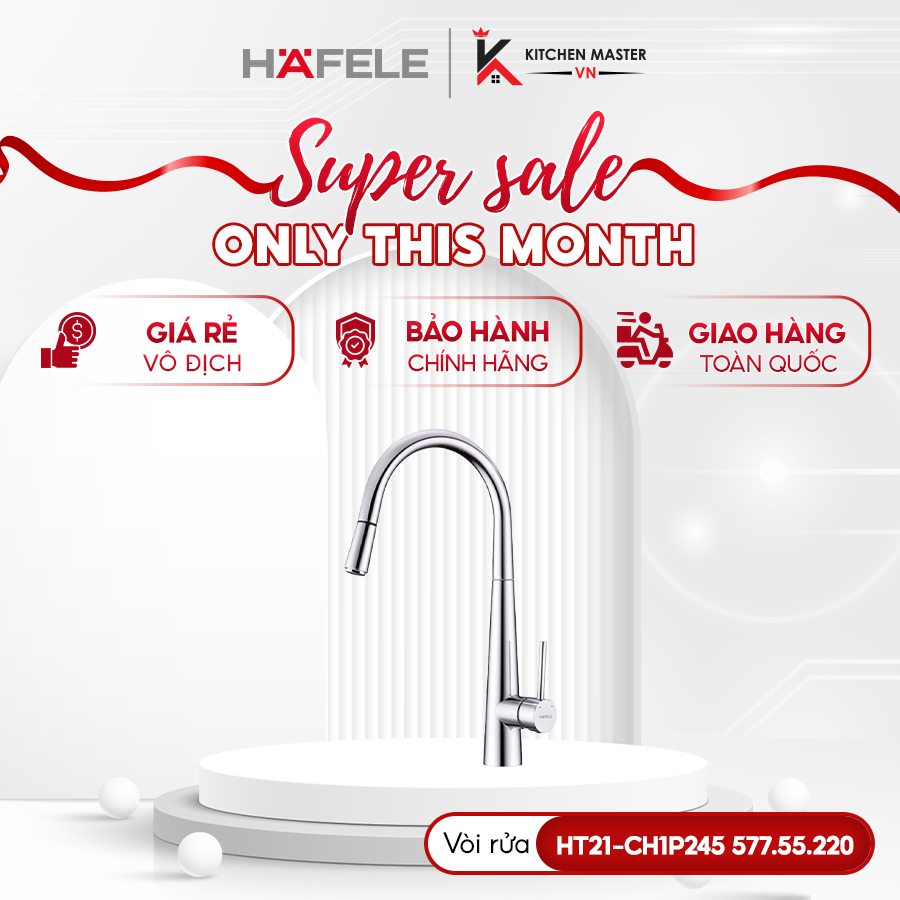 Vòi Rửa Chén Hafele HT21-CH1P245 577.55.220 Chính Hãng Cao Cấp Sang Trọng Cho Nhà Bếp