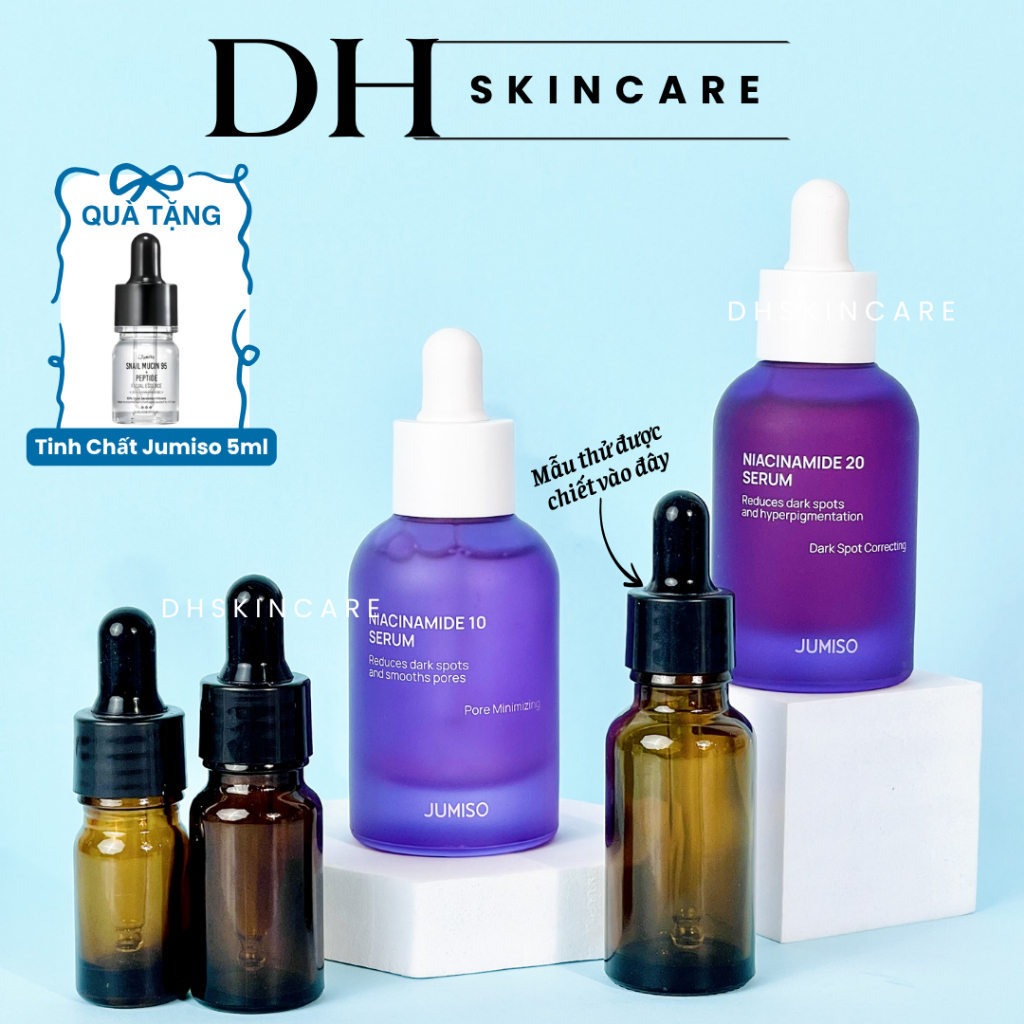 Tinh chất JUMISO Niacinamide 10%,(20%) hỗ trợ kiềm dầu, thu nhỏ lỗ chân lông, dưỡng sáng 40ml