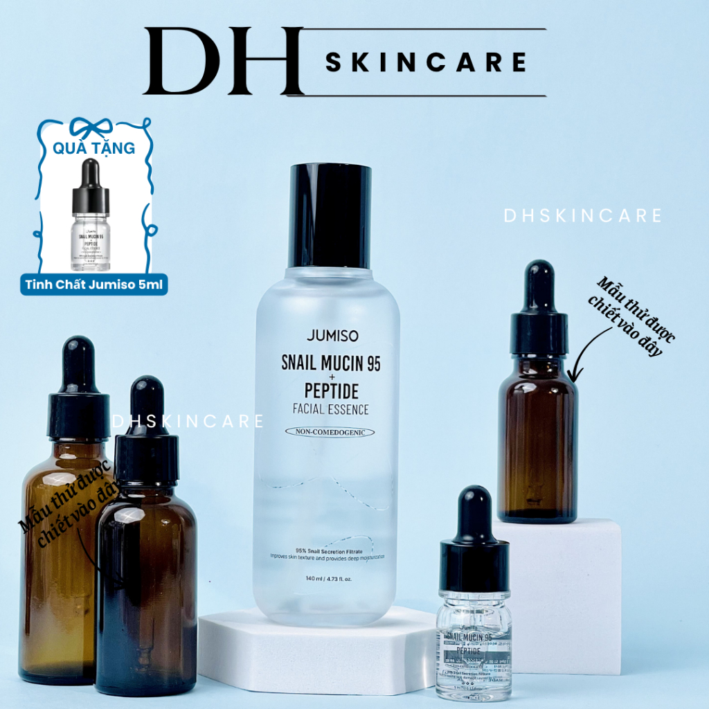 Tinh chất dưỡng da Ốc sên JUMISO Snail Mucin 95 + Peptide Facical Essence 140ml Dhskincare