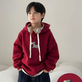 Áo Hoodie Bé Trai NEXXI Form Rộng Vải Nỉ Da Cá Dày Dặn In Hình Ngựa Cho Bé Đi Học Đi Chơi Tết