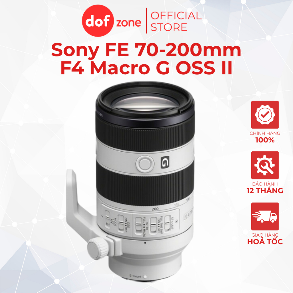 Ống kính Sony FE 70-200mm F4 Macro G OSS II - Hàng new chính hãng bảo hành 12 tháng