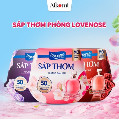Sáp Thơm Phòng Lovenose Tỏa Hương Thơm Tới 50 Ngày, Khử Mùi Toàn Diện Cho Mọi Không Gian Sống 230g
