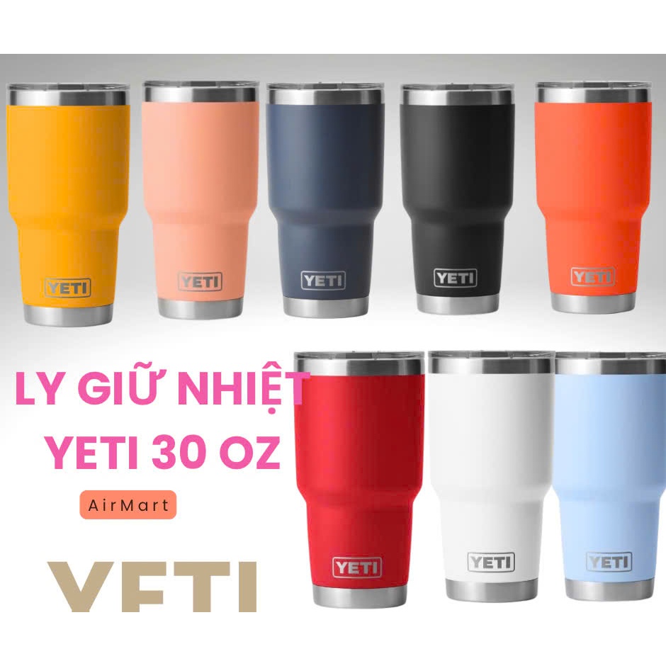 Ly Giữ Nhiệt Yeti Rambler 30oz Tumbler With Magslider - Chính Hãng Yeti USA(tặng kèm ống hút)