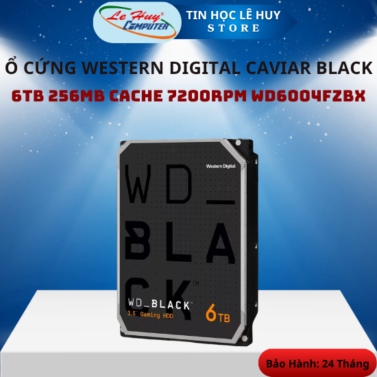 Ổ Cứng Western Digital Caviar Black 6TB 256MB Cache 7200RPM WD6004FZBX/ WD40EZZX - Hàng Chính Hãng