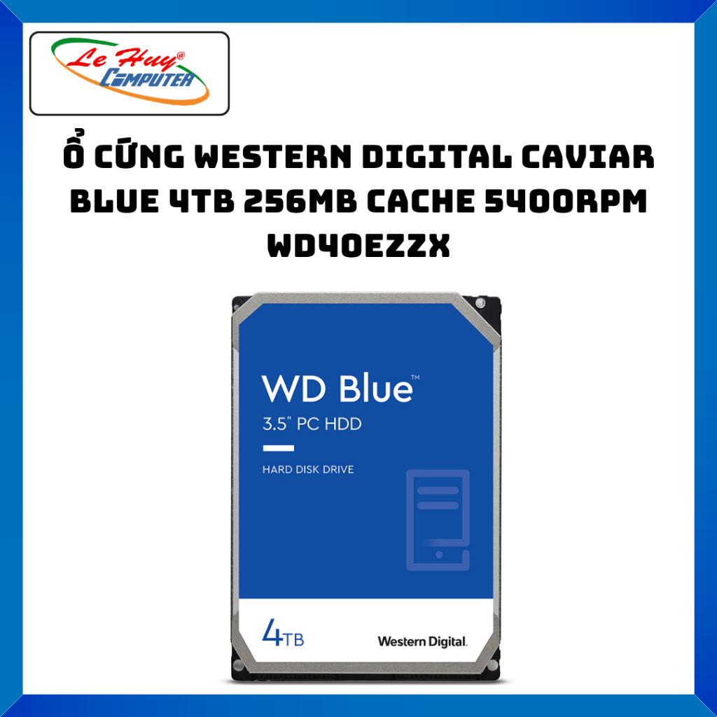 Ổ Cứng Western Digital Caviar Blue 4TB 256MB Cache 5400RPM WD40EZZX / WD6004FZBX - Hàng Chính Hãng