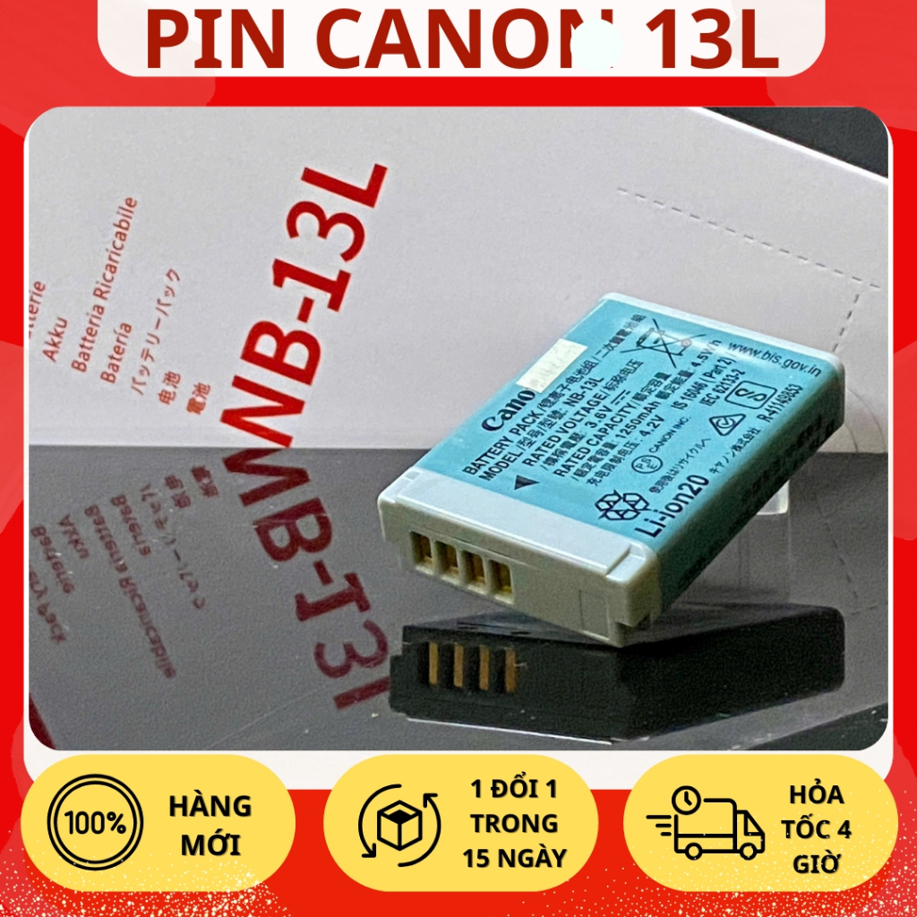 Pin Canon NB-13L Cho PowerShot G1X, G5X, G7X Chất Lượng Cao