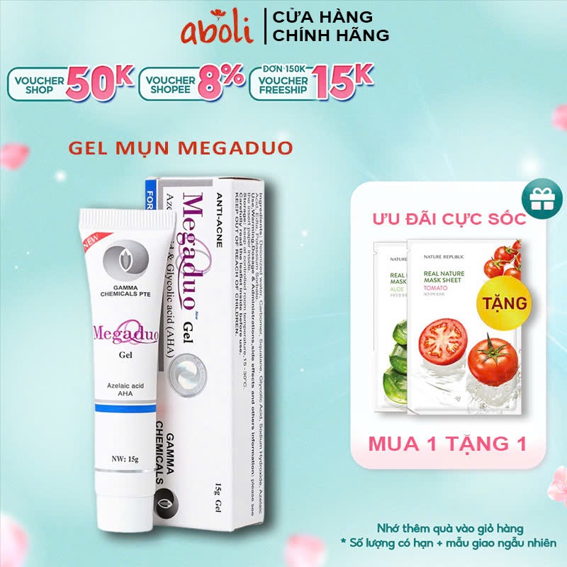 Kem giảm mụn Megaduo Gel/Plus Gamma 15g-30g, Gel Giảm Mụn Ẩn, Thâm Cho Mọi Loại Da Nhạy Cảm