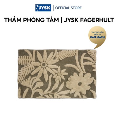 Thảm phòng tắm | JYSK FAGERHULT | cotton | xanh lá | R50xD80cm