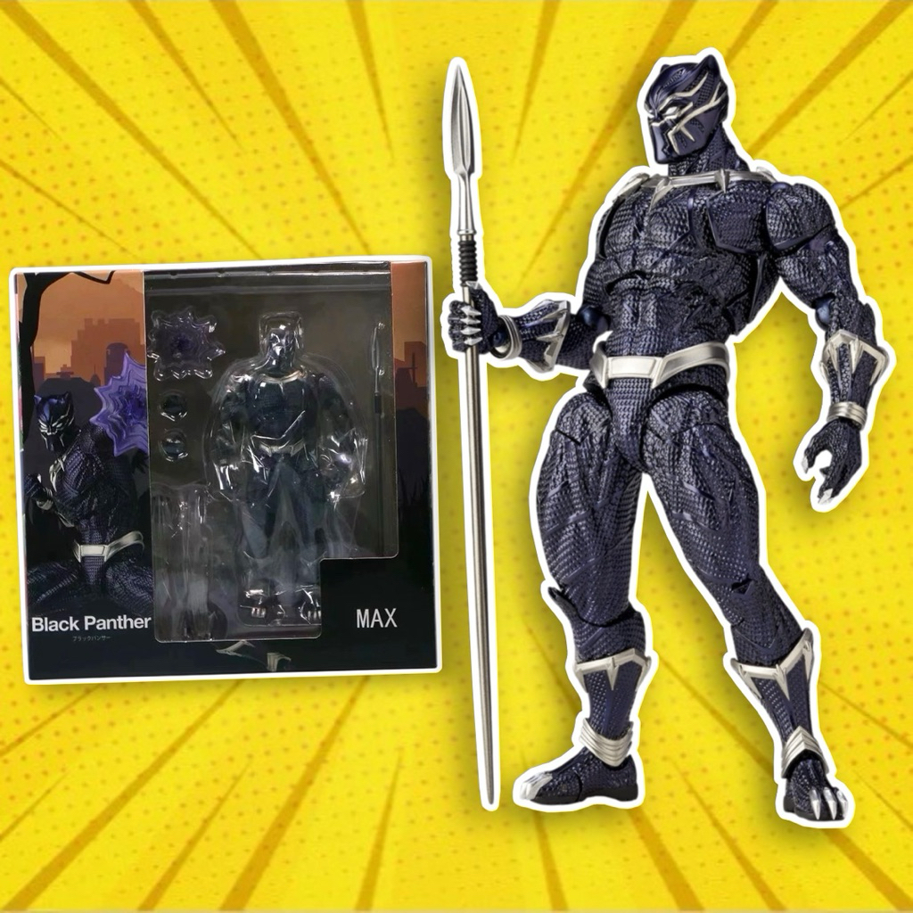 (Có Sẵn) Mô Hình Nhân Vật Báo Đen Black Panther Revoltech Amazing Yamaguchi Bootleg