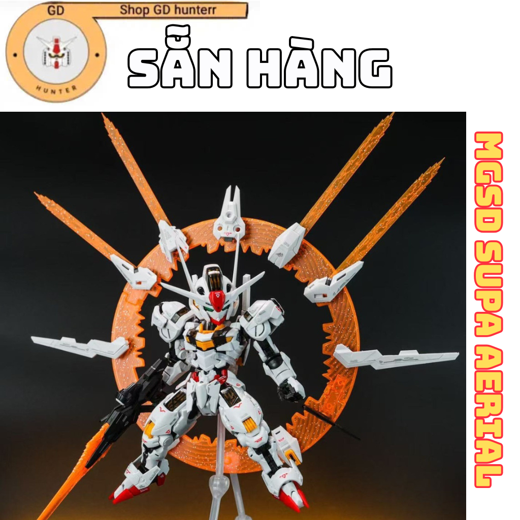 [SẴN HÀNG] Mô hình lắp ráp MGSD SUPA Aerial màu cam tặng đế hiệu ứng, Đồ chơi lắp ráp nhựa ( Tặng Ba