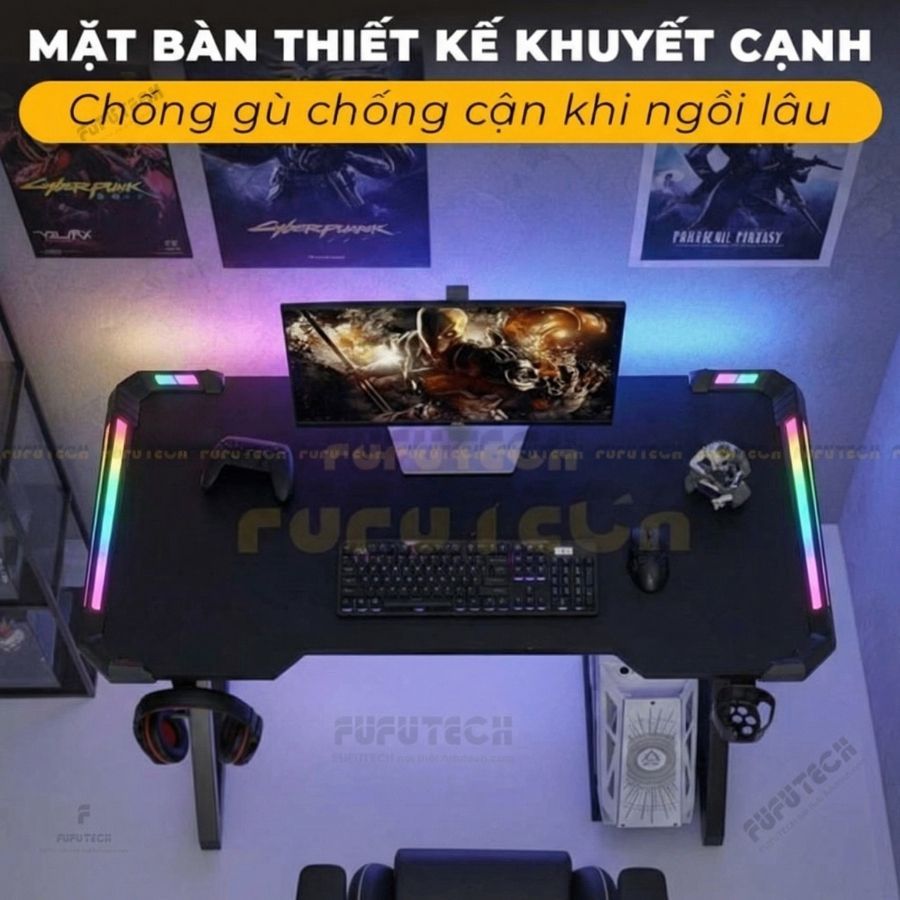 Bàn Gaming, Làm Việc 1m2, 1m4 X RAZER FUFUTECH, Thiết Kế Hiện Đại, Chắc Chắn, Tích Hợp Phụ Kiện Gaming | BigBuy360 - bigbuy360.vn